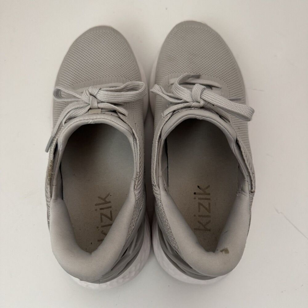 Kizik Athens Tie Shoes Sneakers Men 7.5 Women 9 Wide Gray Hands-Free Technology - Picture 4 of 10